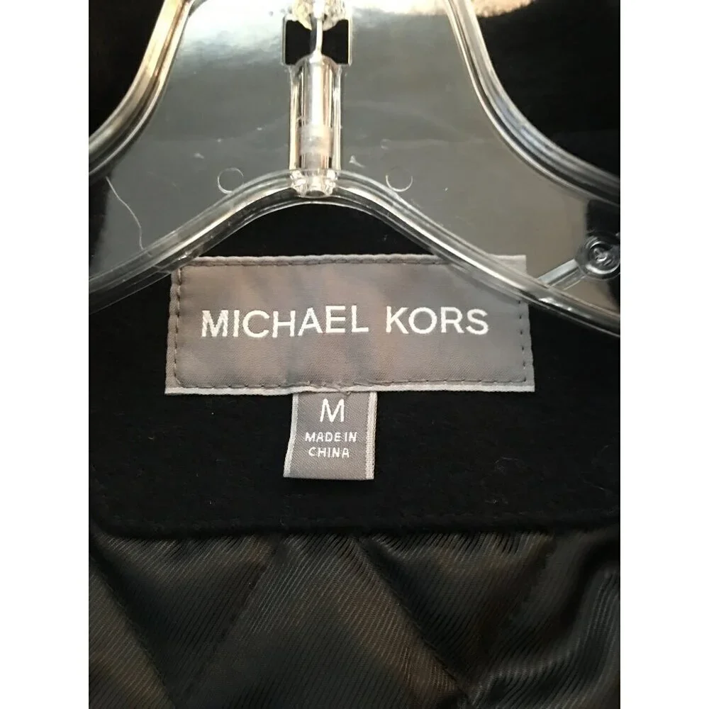 Michael Kors Mens Wool-Blend Bomber Jacket With Quilted Lining & Zip Closure
